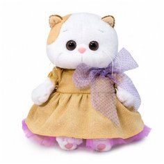Мягкая игрушка Basik&Co Кошечка Ли-Ли Baby в золотом платье 20 см