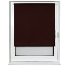 Рулонная штора Brabix Лён коричневый S-17, 60х175 см