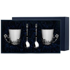 АргентА Набор чашек чайных "Куница"+ ложки (4 предмета)
