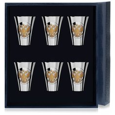 АргентА Набор стопок "Герб" (6 предметов) с позолотой