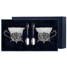АргентА Набор чашек чайных "Герб"+ ложки (4 предмета)