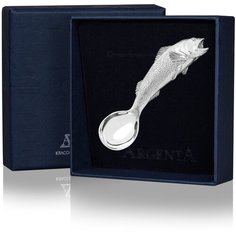 АргентА Ложка к набору д/специй "Рыба" черн+футляр