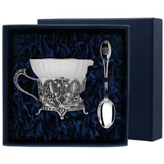 АргентА Набор чашка чайная "Герб" + ложка (2 предмета)