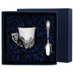 АргентА Набор чашка кофейная "Глухарь" + ложка (2 предмета)