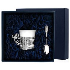 АргентА Набор чашка кофейная "Август-Октавиан" + ложка (2 предмета)