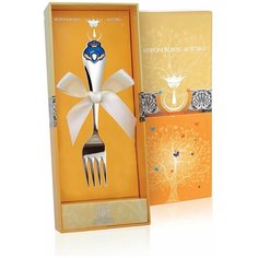 АргентА Вилка детская КД "Принц" с позолотой с эмалью