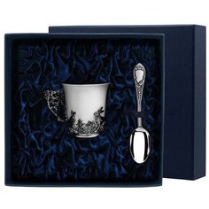 АргентА Набор чашка кофейная "Зайцы"+ ложка (2 предмета)