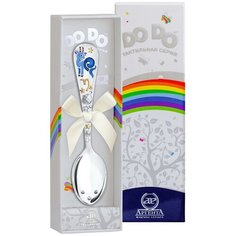 АргентА Ложка детская "Зодиак-Козерог" с позолотой с эмалью