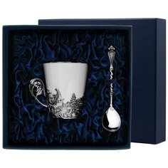 АргентА Набор чашка чайная "Тетерев"+ ложка (2 предмета)