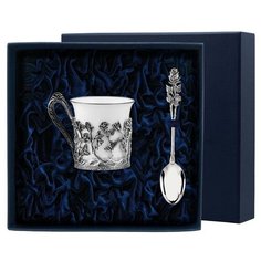 АргентА Набор чашка кофейная "Роза" + ложка (2 предмета)