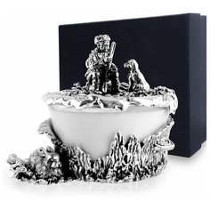 АргентА Солонка из серебра "Заячья охота"