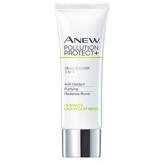 Маска Avon Anew Pollution Protect+ 15-Minute Kaolin Clay Mask антиоксидантная очищающая Заряд Сияния для лица, 50 мл