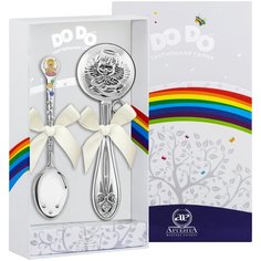 АргентА Набор для малышей DODO "Ангелочек" (ложка Ангелочек розовый + погремушка Ангел)