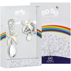 АргентА Набор детский DODO "Крестильный" (ложка Крестильная голубой + пустышка)