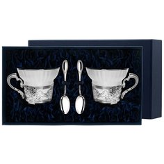 АргентА Набор чашек чайных "Конст. Великий"+ ложки (4 предмета)