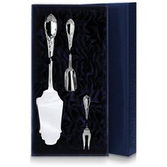 АргентА Набор чайный "Престиж" (3 предмета лопатка + совок длля сахара + вилка для лимона)