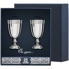 АргентА Набор рюмок №1 с рисунком "Квадрат" (2предмета)