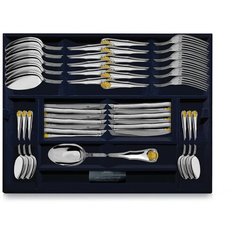 АргентА Набор столовый "Визит" с позолотой (24 предмета)