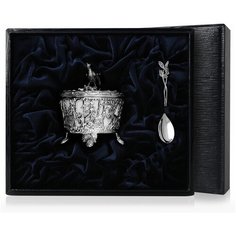 АргентА Солонка "Охотничья-Глухарь" с чернением