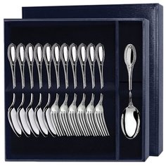 АргентА Десертный набор ложек и вилок из серебра "Император" (12 шт.)