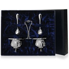 АргентА Солонка и перечница с ложечками