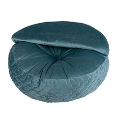 Лежак для собак и кошек XODY Комфорт 2 флок 70х70 см бирюзовый