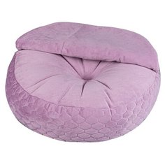 Лежак для собак и кошек XODY Комфорт 2 флок 70х70 см сиреневый