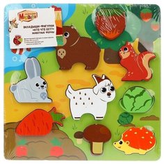 Рамка-вкладыш Mapacha Кто что ест. Животные фермы (76796), 10 дет.