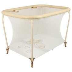 Манеж GLOBEX Классик бежевый/мишки