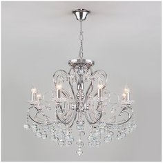 Люстра Eurosvet Collana 10096/8 хром/прозрачный хрусталь Strotskis, E14, 480 Вт