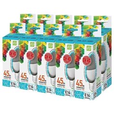 Упаковка светодиодных ламп 10 шт ASD LED-СВЕЧА-standard, E14, C37, 7.5Вт