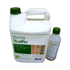 Лак Bona Traffic шелковисто-матовый полиуретановый бесцветный 4.95 л