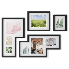 Набор фоторамок Umbra Mingle Gallery 4 шт. на 8 фото black