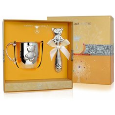 АргентА Набор д/малышей "Мишка" (2пр кр+погр) +футляр