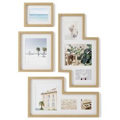Набор фоторамок Umbra Mingle Gallery 4 шт. на 8 фото natural