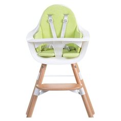 Стульчик для кормления Childhome Evolu ONE.80° с подушкой, Natural White/Lime