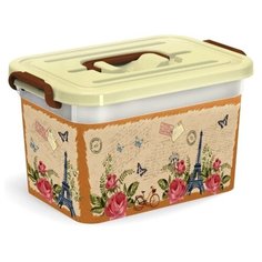 ПОЛИМЕРБЫТ Контейнер для хранения Classic 10 л, 35.5х23.5х19 см бежевый