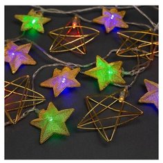Гирлянда Luazon Lighting Нить Decor Звезды 3590752, 400 см, 20 ламп, разноцветный/прозрачный провoд