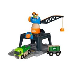 Brio Вагон и подъемный кран, серия Smart Tech, 33962