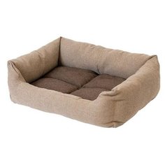 Лежак для собак и кошек Дарэлл Манеж-Рогожка 2 53х39х14 см бежевый