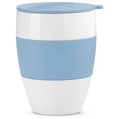 Термокружка Koziol Aroma to go 2.0, 0.4 л белый/голубой