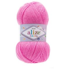 Пряжа Alize Sekerim Bebe, 100 % акрил, 100 г, 320 м, 5 шт., 157 ярко-розовый