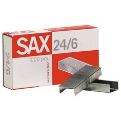 Скобы для степлера N24/6 SAX оцинкованные (2-30 лист.) 1000 шт в упаковке 2 штуки