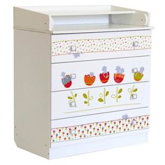 Пеленальный комод Фея 1580 белый сонные котята