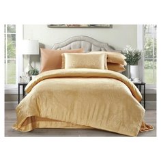 Постельное белье евростандарт Tango CJ03-45, жаккард, 50 х 70 см, бежевый