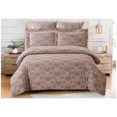 Постельное белье евростандарт Cleo Cotton jacquard 001-CJ, жаккард, 50 х 70 и 70 х 70 см, мокко