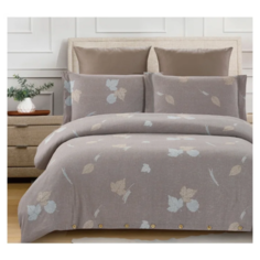 Постельное белье евростандарт Cleo Cotton jacquard 016-CJ, сатин-жаккард, 50 х 70 и 70 х 70 см, коричневый