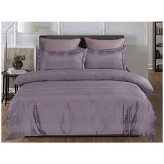Постельное белье евростандарт Cleo Royal Jacquard 024-RG, сатин-жаккард, 50 х 70 и 70 х 70 см, фиолетовый