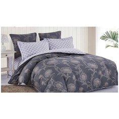 Постельное белье 1.5-спальное Cleo Satin de Luxe 682-SK, сатин, 70 х 70 см, серый