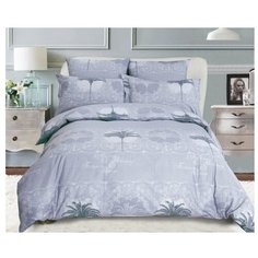 Постельное белье 2-спальное СайлиД A-192, поплин, 70 х 70 см, голубой